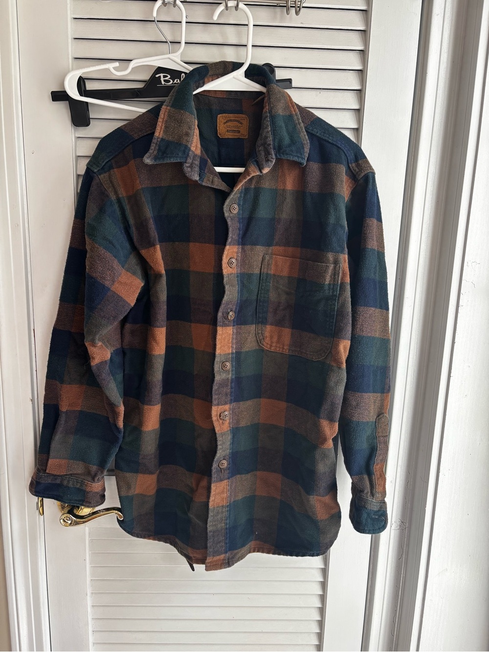 Plaid Button-Up Flannel Shirt